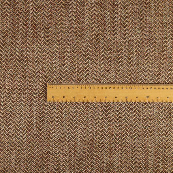 Majesty Herringbone Weave Chenille Bronze Brown Colour Upholstery Furnishing Fabric CTR-1153 - Made To Measure Curtains