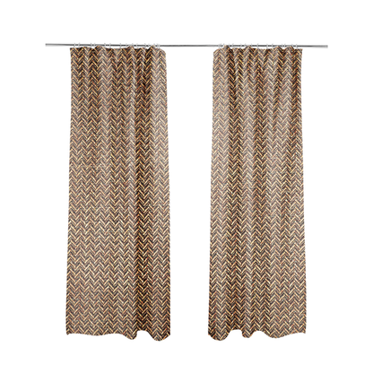 Majesty Herringbone Weave Chenille Bronze Brown Colour Upholstery Furnishing Fabric CTR-1153 - Made To Measure Curtains