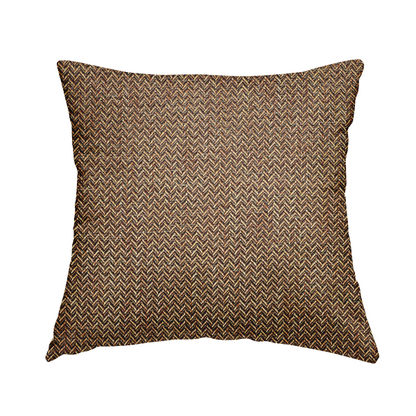 Majesty Herringbone Weave Chenille Bronze Brown Colour Upholstery Furnishing Fabric CTR-1153 - Handmade Cushions