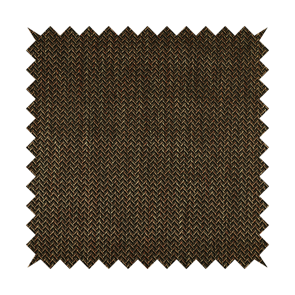 Majesty Herringbone Weave Chenille Black Brown Colour Upholstery Furnishing Fabric CTR-1154 - Roman Blinds
