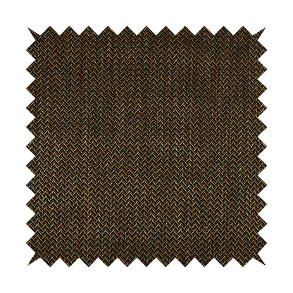 Majesty Herringbone Weave Chenille Black Brown Colour Upholstery Furnishing Fabric CTR-1154 - Made To Measure Curtains