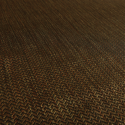 Majesty Herringbone Weave Chenille Black Brown Colour Upholstery Furnishing Fabric CTR-1154 - Roman Blinds