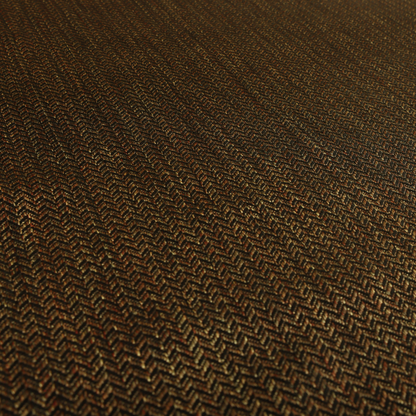 Majesty Herringbone Weave Chenille Black Brown Colour Upholstery Furnishing Fabric CTR-1154