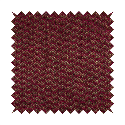 Majesty Herringbone Weave Chenille Red Brown Colour Upholstery Furnishing Fabric CTR-1155