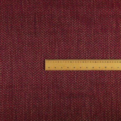 Majesty Herringbone Weave Chenille Red Brown Colour Upholstery Furnishing Fabric CTR-1155 - Roman Blinds
