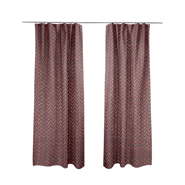 Majesty Herringbone Weave Chenille Red Brown Colour Upholstery Furnishing Fabric CTR-1155 - Made To Measure Curtains