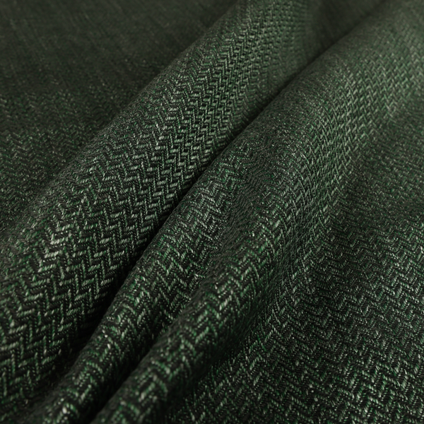 Majesty Herringbone Weave Chenille Green Colour Upholstery Furnishing Fabric CTR-1156 - Roman Blinds