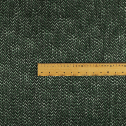 Majesty Herringbone Weave Chenille Green Colour Upholstery Furnishing Fabric CTR-1156 - Roman Blinds