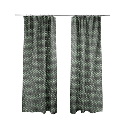 Majesty Herringbone Weave Chenille Green Colour Upholstery Furnishing Fabric CTR-1156 - Made To Measure Curtains