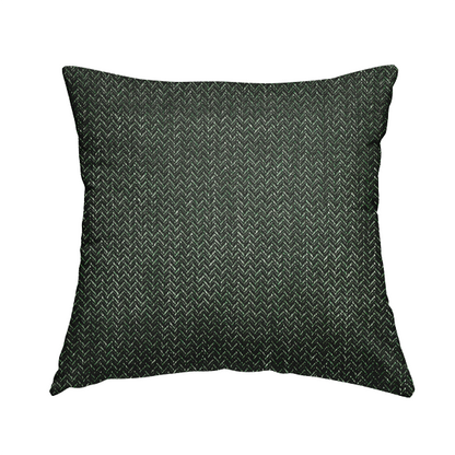 Majesty Herringbone Weave Chenille Green Colour Upholstery Furnishing Fabric CTR-1156 - Handmade Cushions