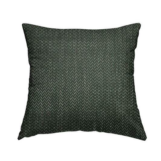 Majesty Herringbone Weave Chenille Green Colour Upholstery Furnishing Fabric CTR-1156 - Handmade Cushions