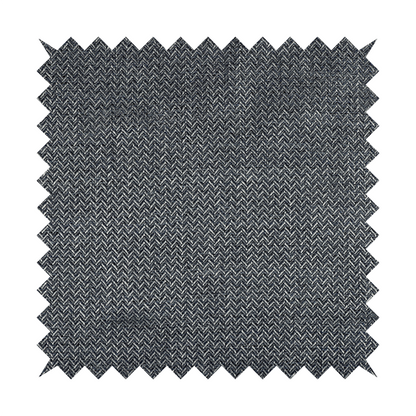 Majesty Herringbone Weave Chenille Blue Colour Upholstery Furnishing Fabric CTR-1157 - Roman Blinds