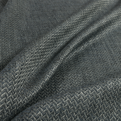 Majesty Herringbone Weave Chenille Blue Colour Upholstery Furnishing Fabric CTR-1157 - Handmade Cushions