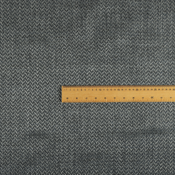 Majesty Herringbone Weave Chenille Blue Colour Upholstery Furnishing Fabric CTR-1157 - Roman Blinds