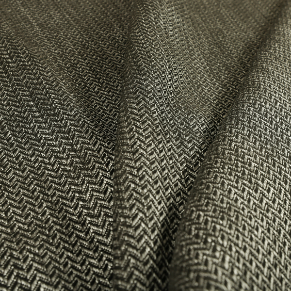 Majesty Herringbone Weave Chenille Grey Colour Upholstery Furnishing Fabric CTR-1159 - Roman Blinds