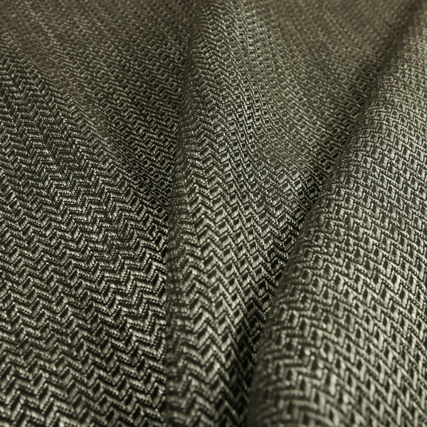 Majesty Herringbone Weave Chenille Grey Colour Upholstery Furnishing Fabric CTR-1159 - Made To Measure Curtains