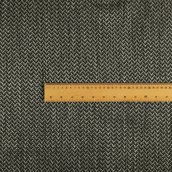 Majesty Herringbone Weave Chenille Grey Colour Upholstery Furnishing Fabric CTR-1159 - Made To Measure Curtains