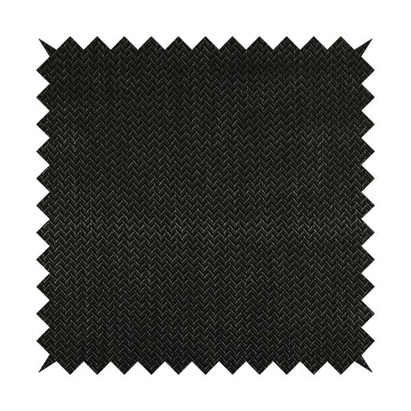 Majesty Herringbone Weave Chenille Black Colour Upholstery Furnishing Fabric CTR-1160 - Made To Measure Curtains