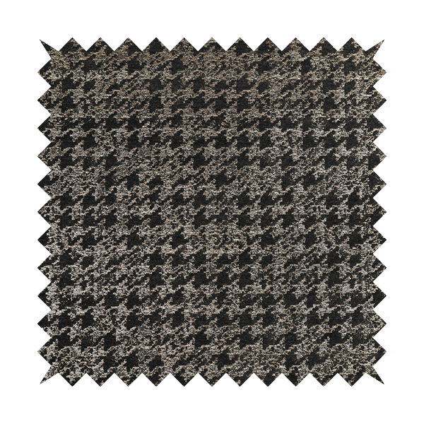 Kimberley Houndstooth Pattern Soft Chenille Upholstery Fabric In Grey Colour CTR-1175 - Roman Blinds