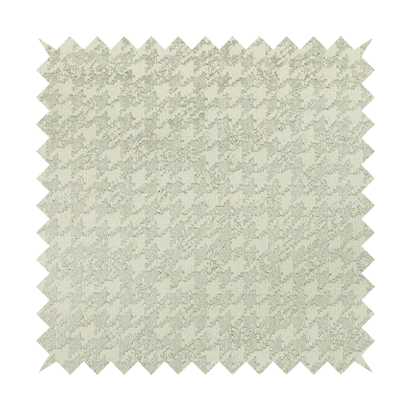 Kimberley Houndstooth Pattern Soft Chenille Upholstery Fabric In Cream Colour CTR-1179 - Roman Blinds