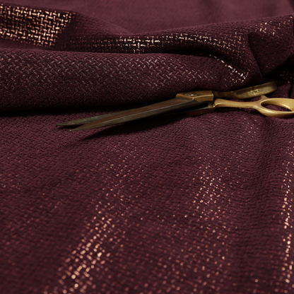 Kimberley Semi Plain Soft Chenille Upholstery Fabric In Maroon Red Colour CTR-1183 - Made To Measure Curtains