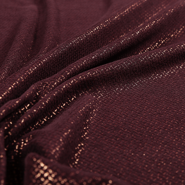 Kimberley Semi Plain Soft Chenille Upholstery Fabric In Maroon Red Colour CTR-1183 - Made To Measure Curtains