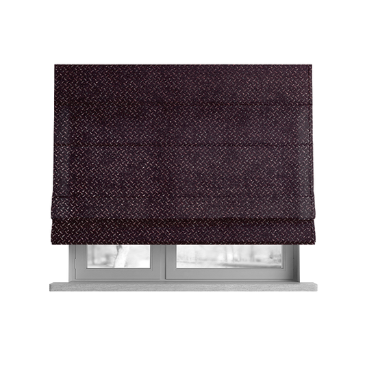 Kimberley Semi Plain Soft Chenille Upholstery Fabric In Maroon Red Colour CTR-1183 - Roman Blinds