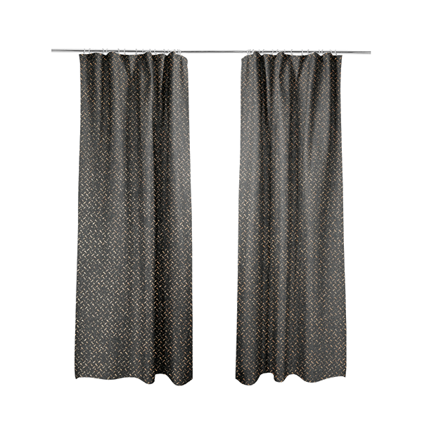 Kimberley Semi Plain Soft Chenille Upholstery Fabric In Black Colour CTR-1184 - Made To Measure Curtains