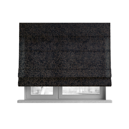 Kimberley Semi Plain Soft Chenille Upholstery Fabric In Black Colour CTR-1184 - Roman Blinds