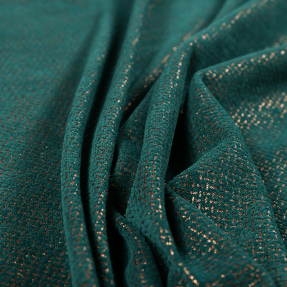 Kimberley Semi Plain Soft Chenille Upholstery Fabric In Teal Colour CTR-1185 - Roman Blinds