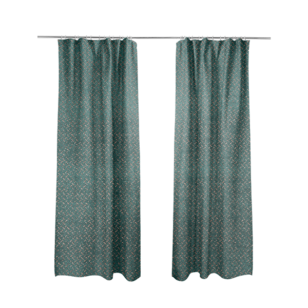 Kimberley Semi Plain Soft Chenille Upholstery Fabric In Teal Colour CTR-1185 - Made To Measure Curtains