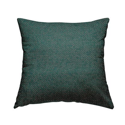 Kimberley Semi Plain Soft Chenille Upholstery Fabric In Teal Colour CTR-1185 - Handmade Cushions