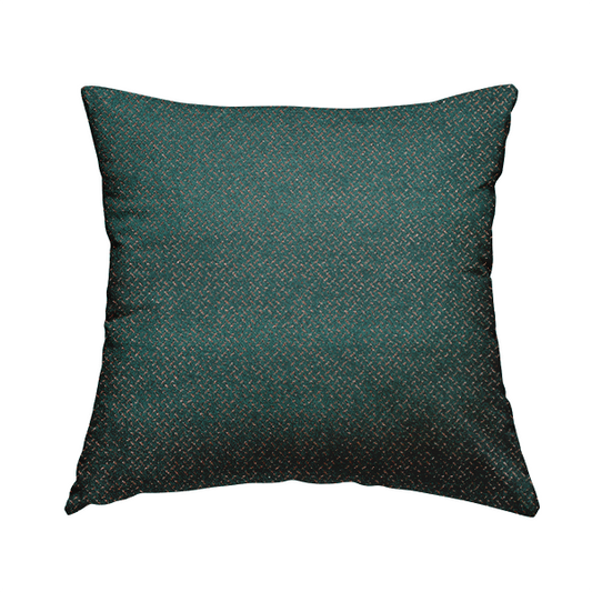 Kimberley Semi Plain Soft Chenille Upholstery Fabric In Teal Colour CTR-1185 - Handmade Cushions