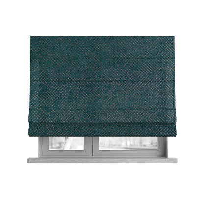 Kimberley Semi Plain Soft Chenille Upholstery Fabric In Teal Colour CTR-1185 - Roman Blinds