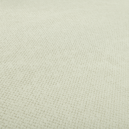 Kimberley Semi Plain Soft Chenille Upholstery Fabric In Cream Colour CTR-1186 - Made To Measure Curtains