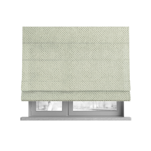 Kimberley Semi Plain Soft Chenille Upholstery Fabric In Cream Colour CTR-1186 - Roman Blinds