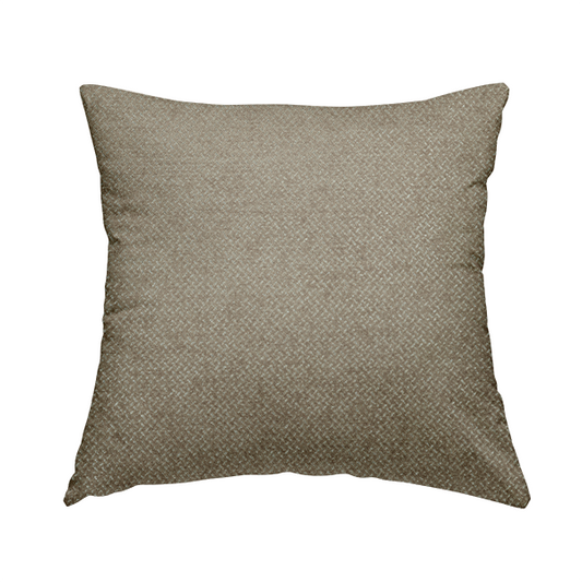 Kimberley Semi Plain Soft Chenille Upholstery Fabric In Brown Colour CTR-1187 - Handmade Cushions