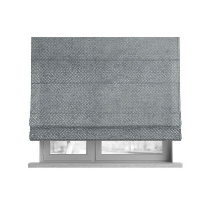 Kimberley Semi Plain Soft Chenille Upholstery Fabric In Silver Colour CTR-1188 - Roman Blinds