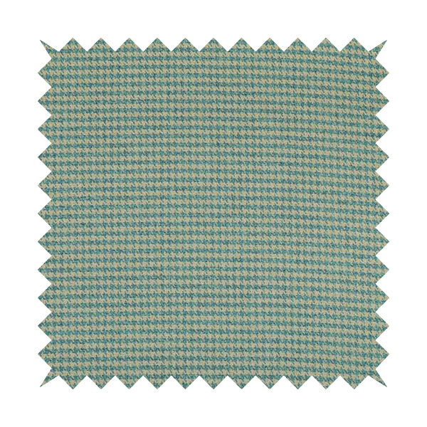 Bainbridge Woven Hounds Dogs Tooth Pattern In Blue Beige Colour Upholstery Fabric CTR-12 - Handmade Cushions