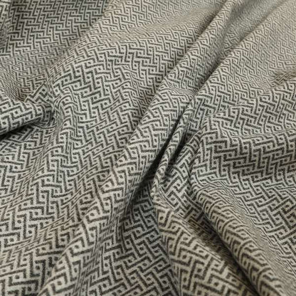 Elemental Collection Small Pattern Soft Wool Textured Grey White Colour Upholstery Fabric CTR-120 - Handmade Cushions