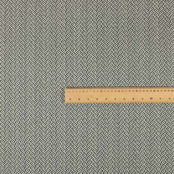 Elemental Collection Small Pattern Soft Wool Textured Grey White Colour Upholstery Fabric CTR-120 - Roman Blinds