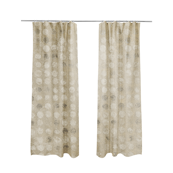 Nile Spotted Pattern Metallic Tones Cream Gold Upholstery Fabric CTR-1202 - Made To Measure Curtains