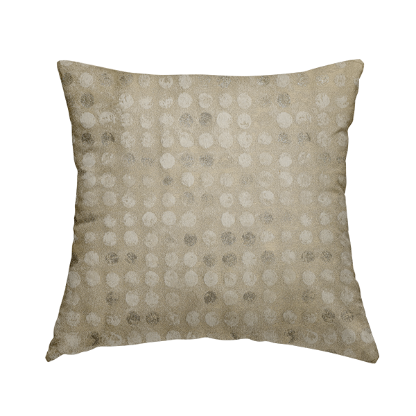 Nile Spotted Pattern Metallic Tones Cream Gold Upholstery Fabric CTR-1202 - Handmade Cushions