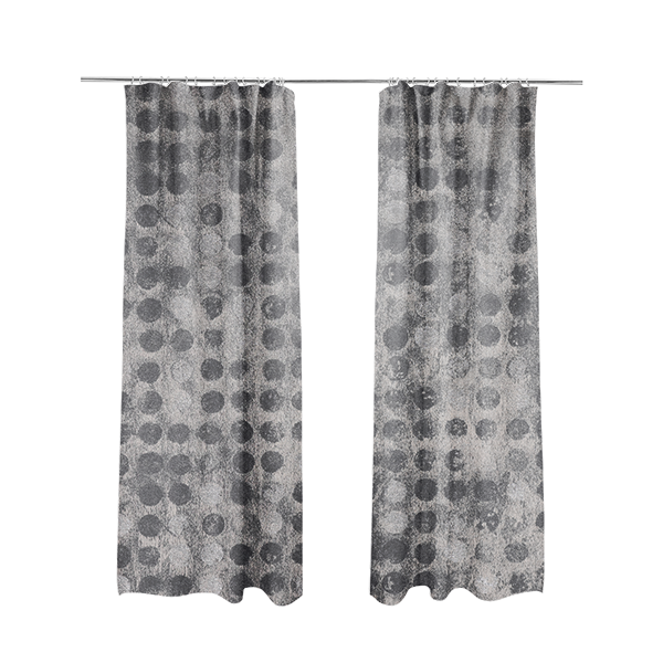 Nile Spotted Pattern Metallic Tones Silver Grey Upholstery Fabric CTR-1204 - Made To Measure Curtains