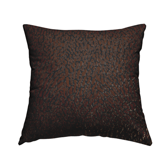 Nile Animal Print Pattern Metallic Tones Navy Blue Orange Upholstery Fabric CTR-1208 - Handmade Cushions