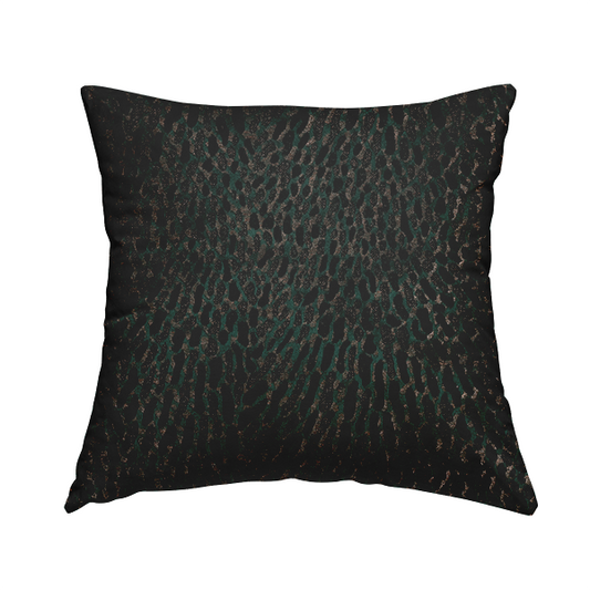 Nile Animal Print Pattern Metallic Tones Green Gold Upholstery Fabric CTR-1209 - Handmade Cushions