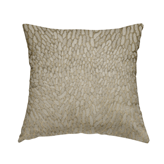 Nile Animal Print Pattern Metallic Tones Cream Gold Upholstery Fabric CTR-1210 - Handmade Cushions