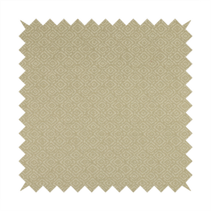 Sahara Geometric Pattern Chenille Material In Cream Beige Upholstery Fabric CTR-1214 - Made To Measure Curtains