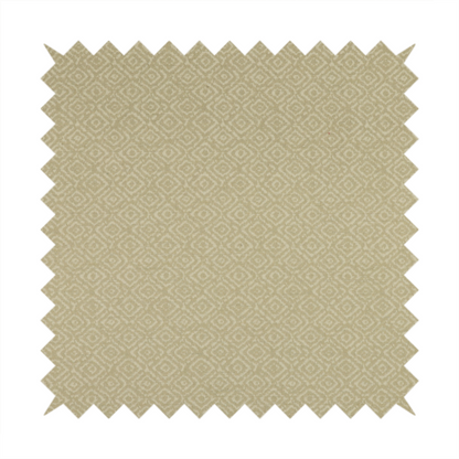 Sahara Geometric Pattern Chenille Material In Cream Beige Upholstery Fabric CTR-1214