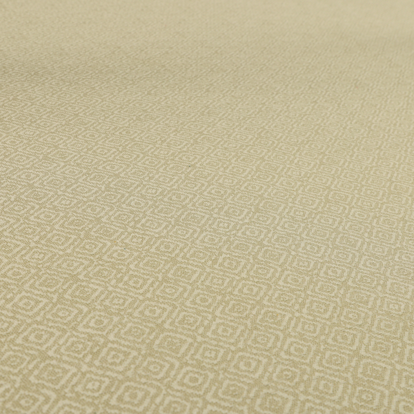 Sahara Geometric Pattern Chenille Material In Cream Beige Upholstery Fabric CTR-1214 - Roman Blinds